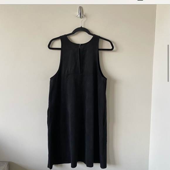 Aritzia Wilfred Black Trompette Vegan Suede Dress - Picture 2 of 9